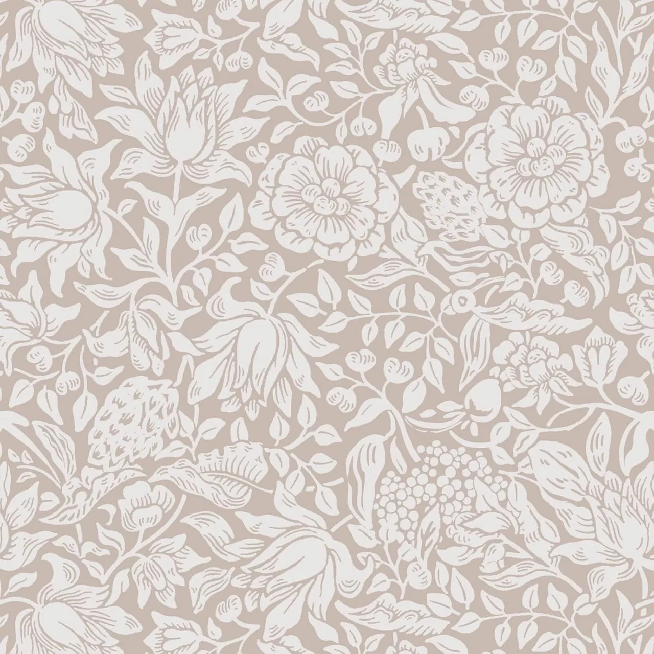 Heroad Beige Floral peel and stick wallpaper, swatch