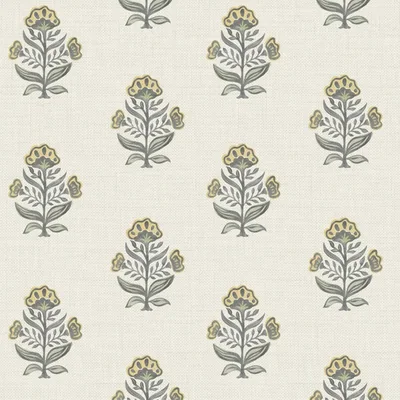 Sage Block Print Floral, picture 1