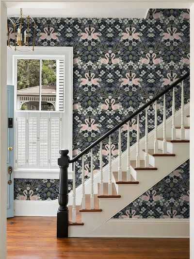 Dark Blue Vintage Floral, picture 4