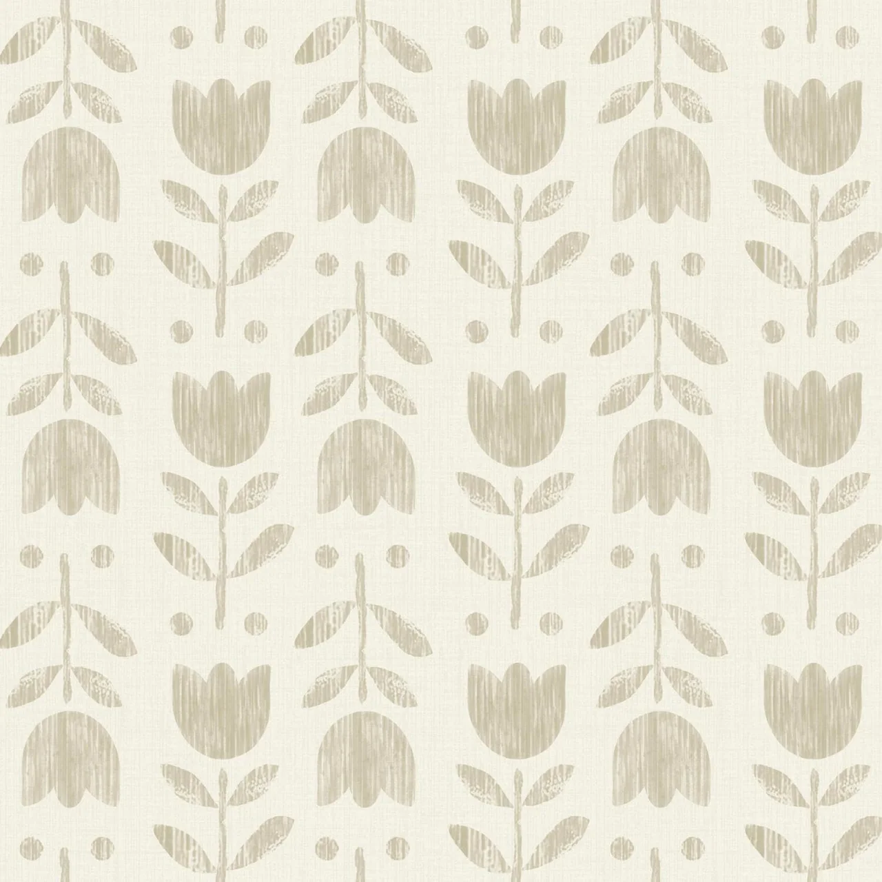 Heroad Beige Tulip peel and stick wallpaper, swatch