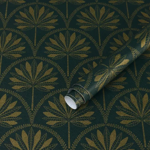 Heroad Dark Green Boho Tropical peel and stick wallpaper