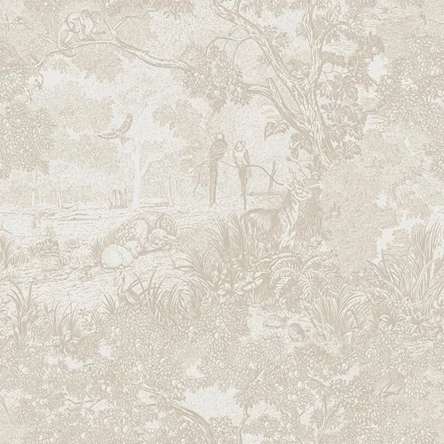 Heroad Beige Forest Animals peel and stick wallpaper