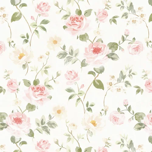 Heroad Pink Rose Floral peel and stick wallpaper