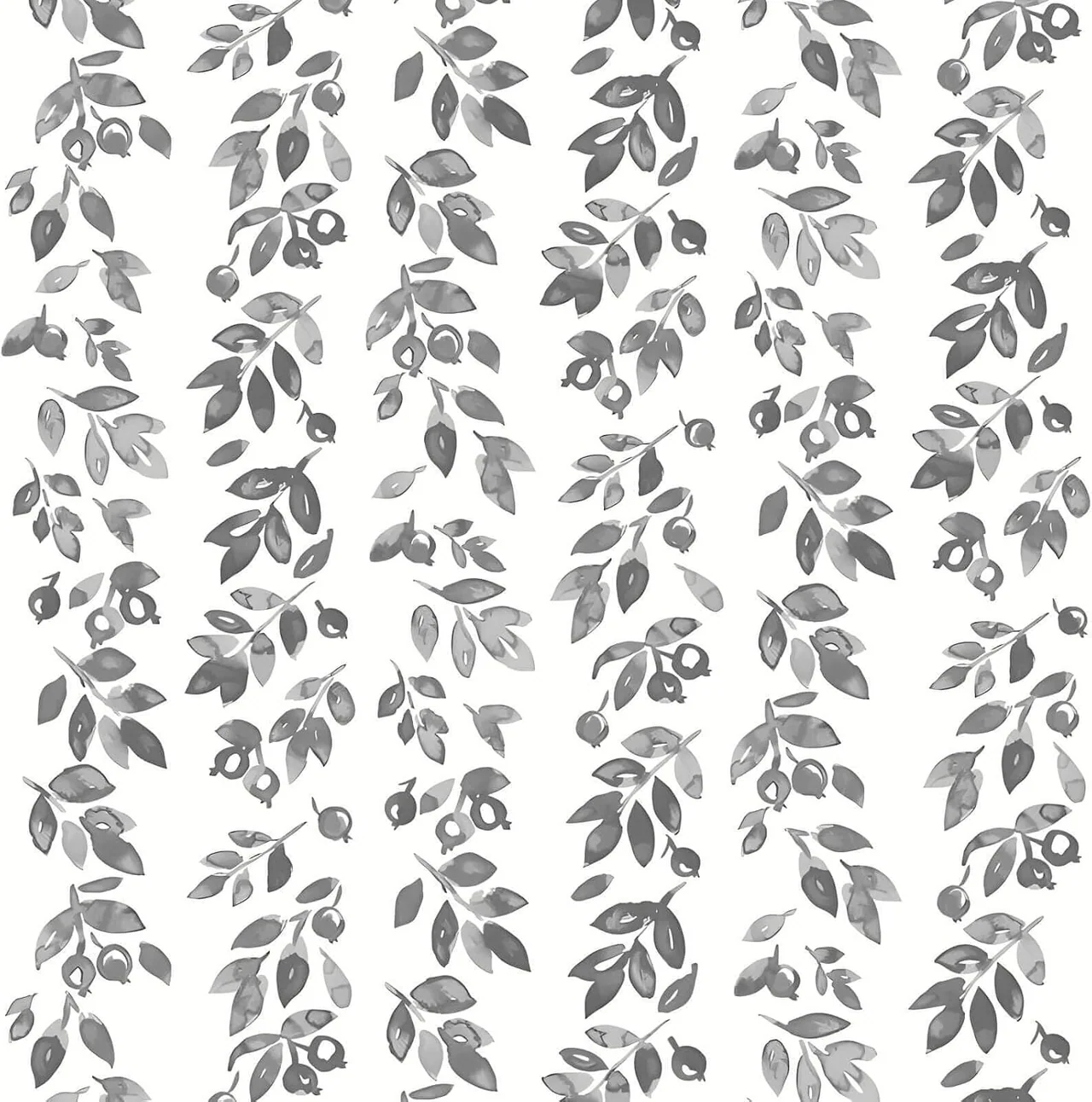 Heroad Grey Vintage Leaf peel and stick wallpaper, swatch