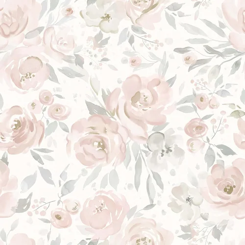 Heroad Blush Floral peel and stick wallpaper