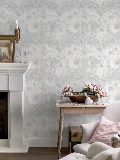 Grey and Pink Vintage Floral, picture 4