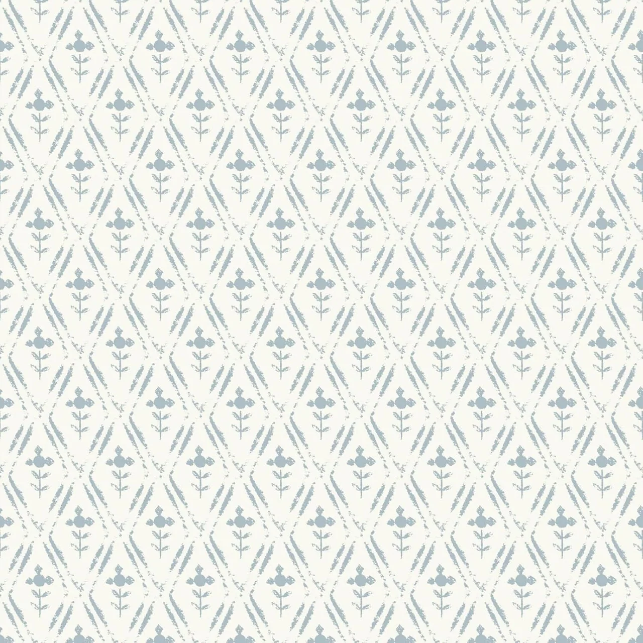 Heroad Blue Farmhouse Floral peel and stick wallpaper, swatch