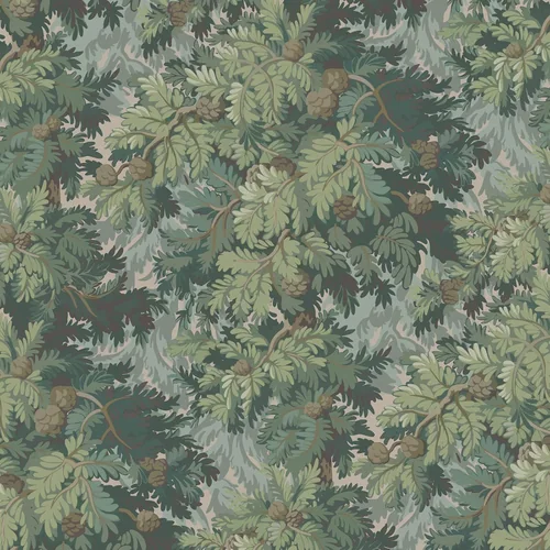 Heroad Dark Green Vintage Botanical peel and stick wallpaper