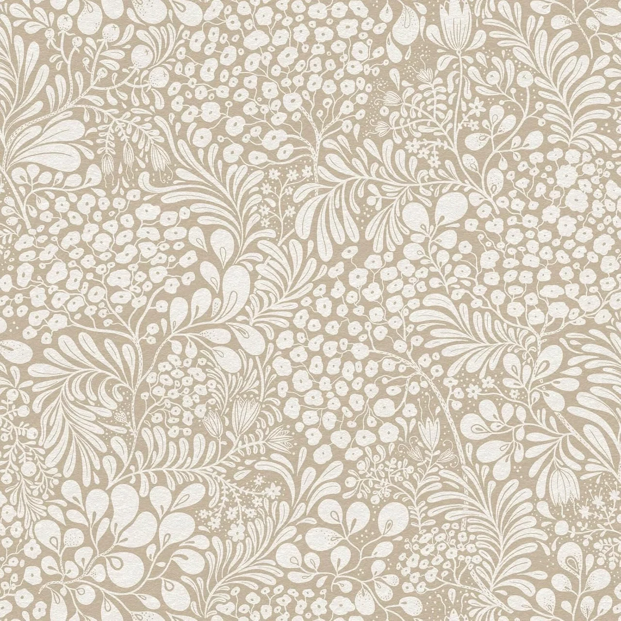 Heroad Beige Vintage Floral peel and stick wallpaper, swatch