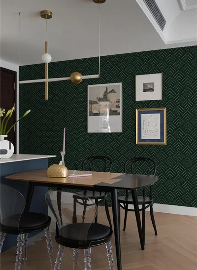 Dark Green and Gold Geometric, picture 5