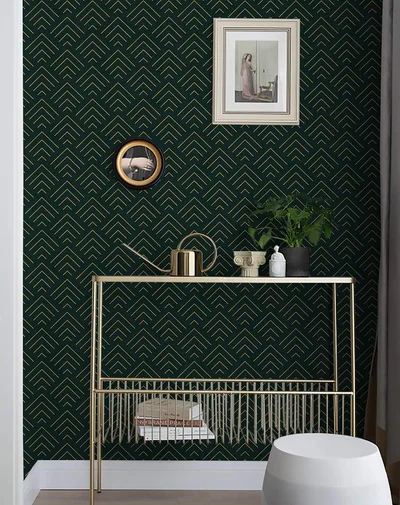 Dark Green and Gold Geometric, picture 2