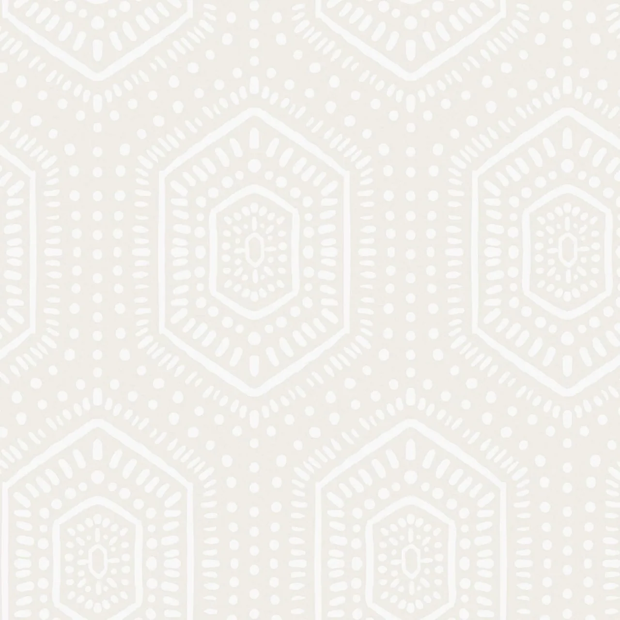 Heroad Beige Hexagon Dot peel and stick wallpaper, swatch