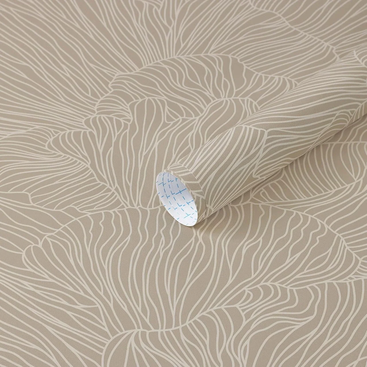 Heroad Brown Boho Wave peel and stick wallpaper, swatch