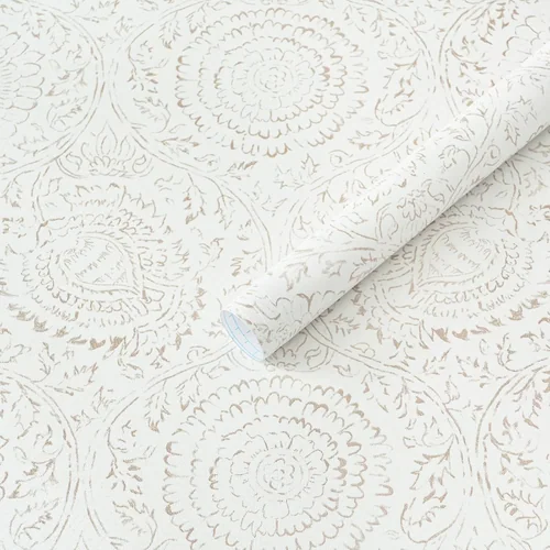 Heroad Cream Boho Medallion peel and stick wallpaper