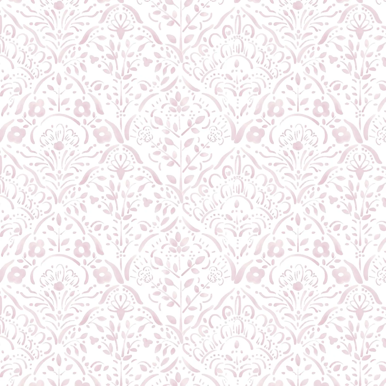 Heroad Pink Boho Floral peel and stick wallpaper, swatch