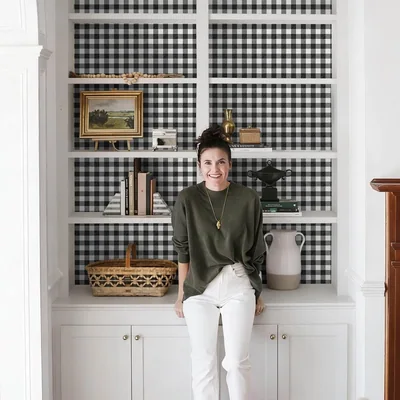 Black and White Modern Plaid, picture 2