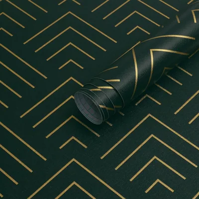 Dark Green and Gold Geometric, picture 1