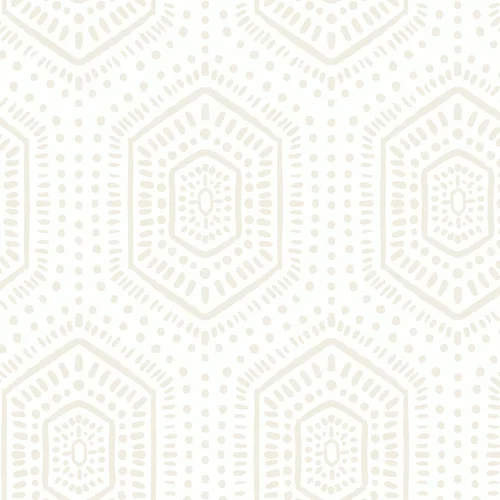 Heroad White Boho Hexagon peel and stick wallpaper