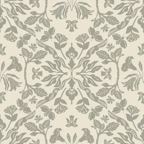 Heroad Neutral Vintage Damask peel and stick wallpaper