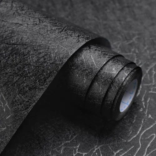 Heroad Black Silk peel and stick wallpaper