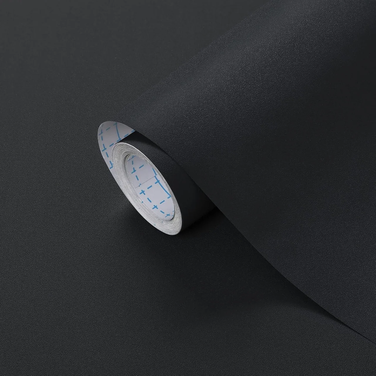 Heroad Dark Grey Matte peel and stick wallpaper, swatch