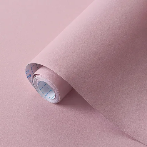 Heroad Pink Matte peel and stick wallpaper