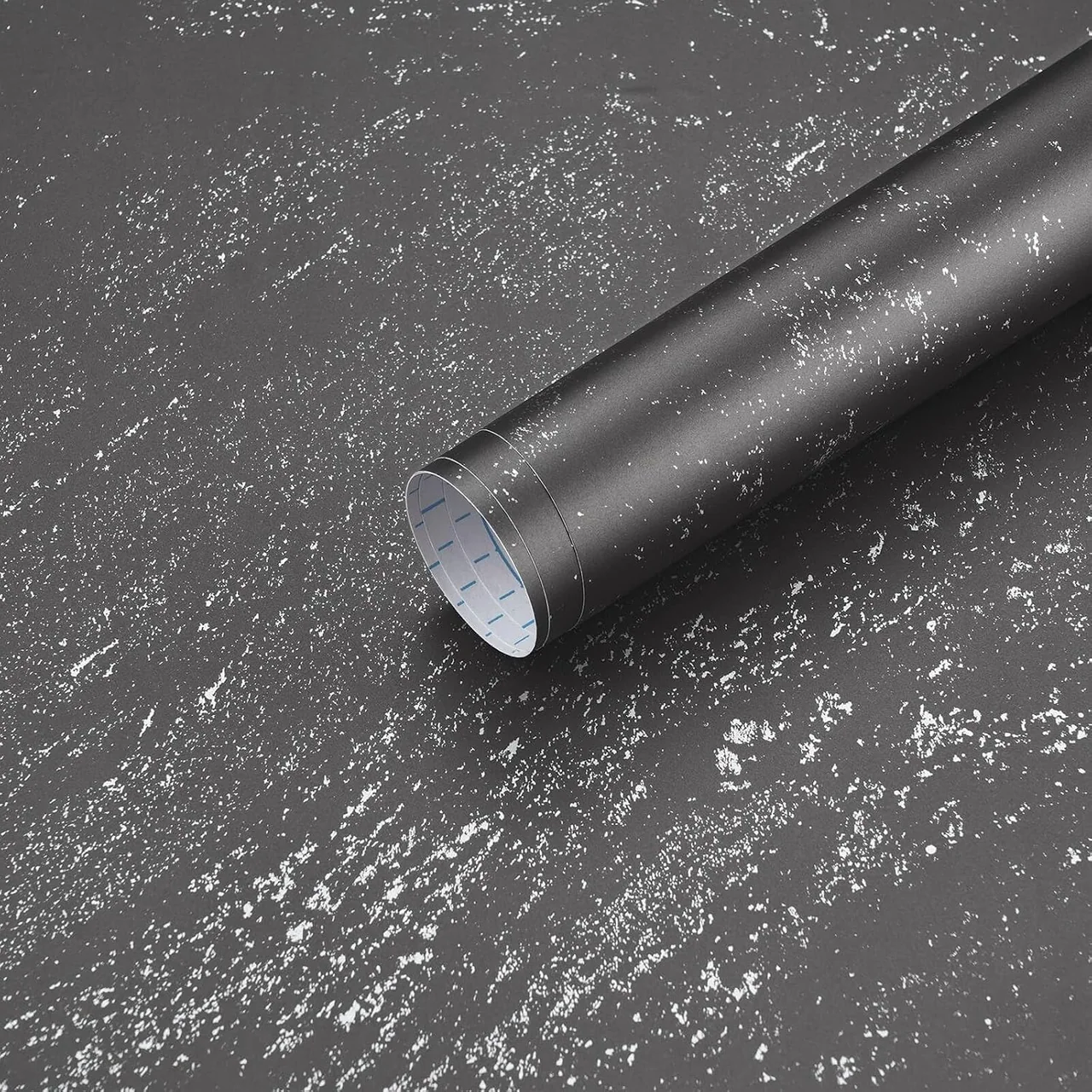 Heroad Grey Silver Textured peel and stick wallpaper, swatch