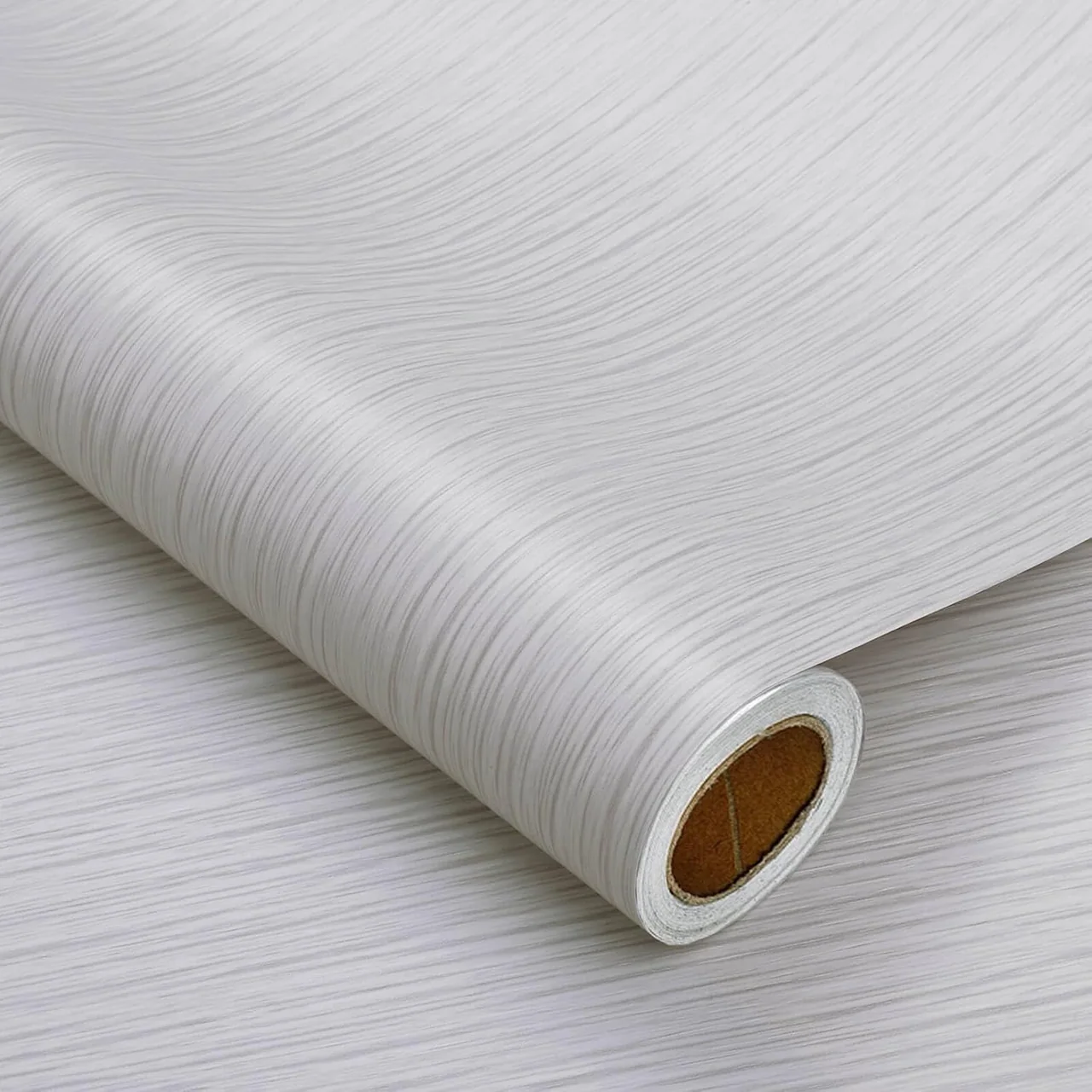 Heroad Light Grey Wood Grain peel and stick wallpaper, swatch
