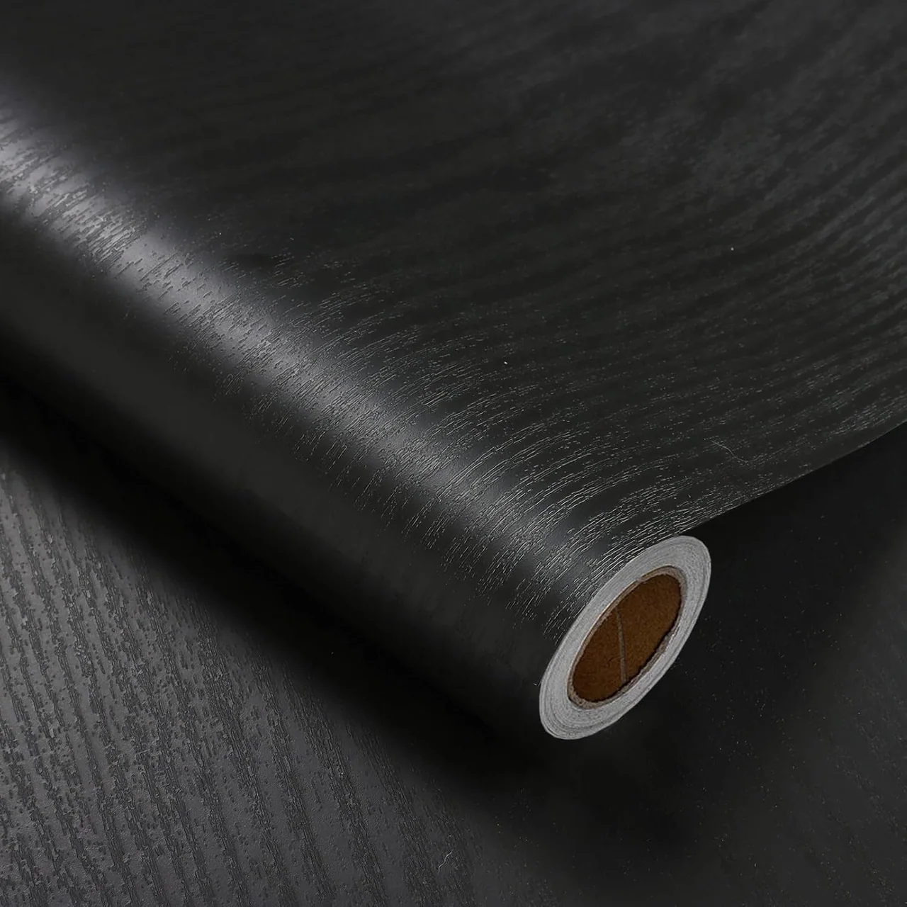 Heroad Black Wood Grain peel and stick wallpaper, swatch