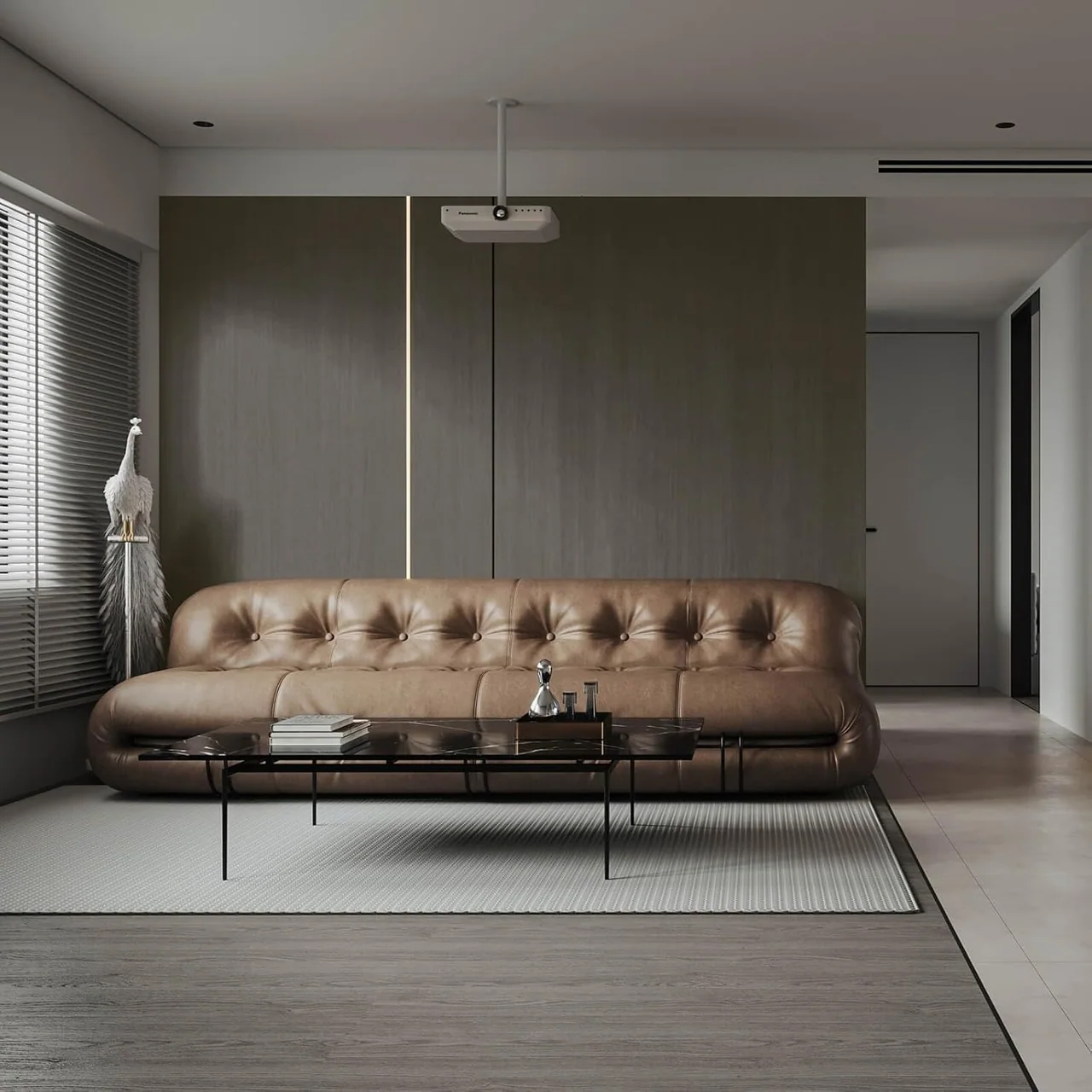 Heroad Grey Modern Grey Wood peel and stick wallpaper in a room